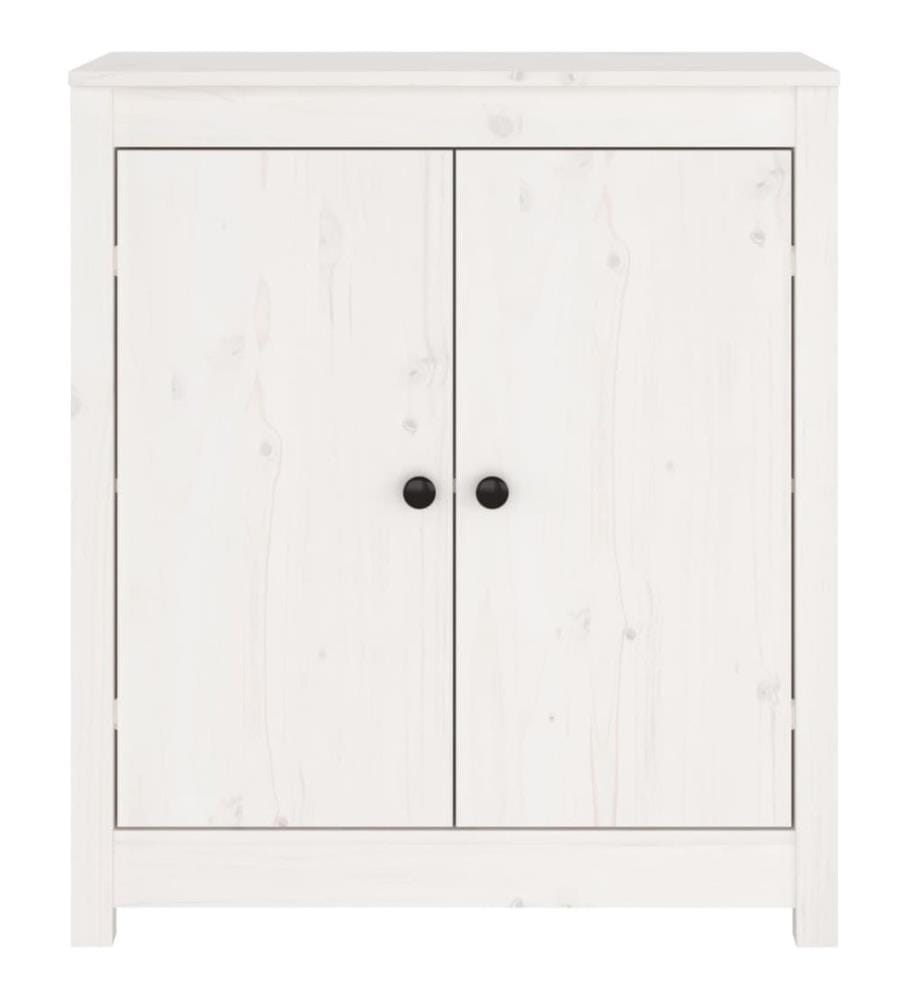 Buffet Blanc 70x35x80 cm Bois massif de pin