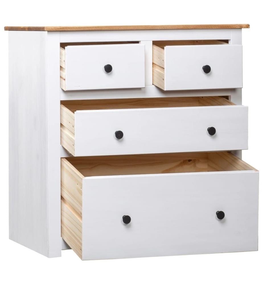Buffet Blanc 80x40x83 cm Pin Gamme Panama