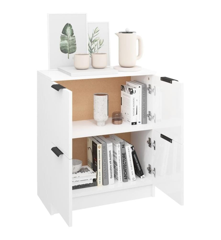 Sideboard Hochglanz-Weiss 60x30x70 cm Holzwerkstoff