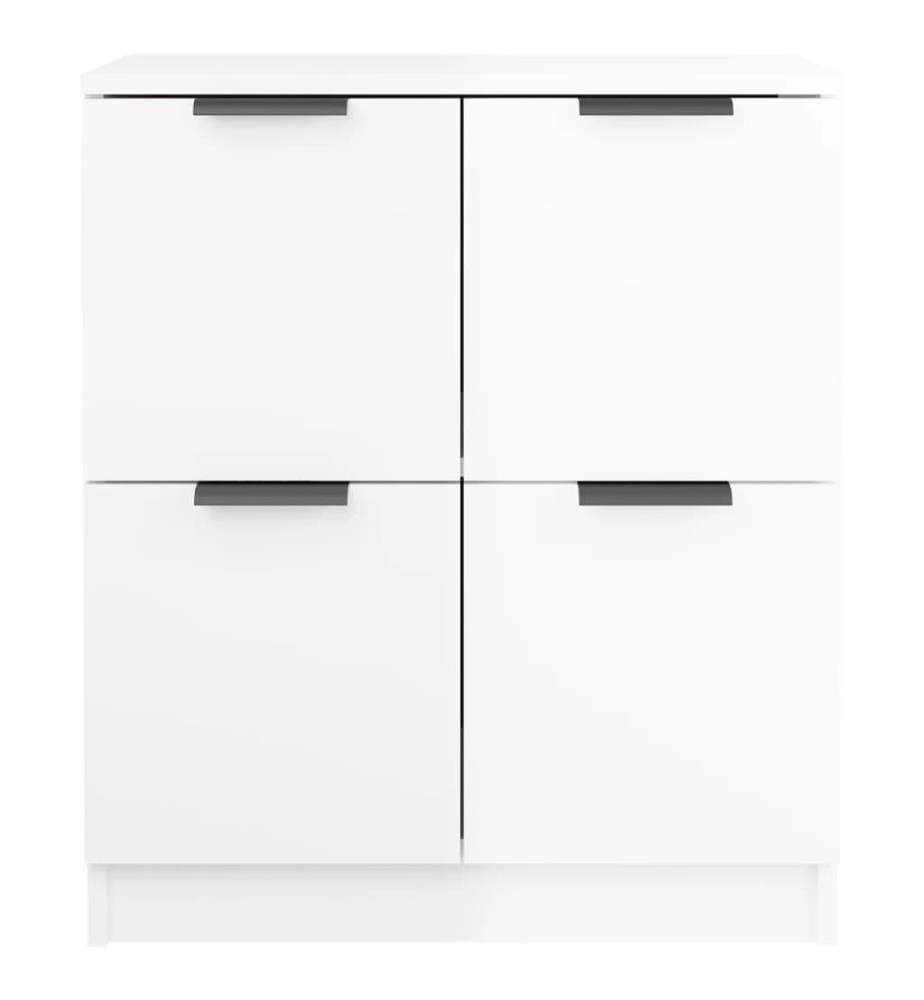 Sideboard Hochglanz-Weiss 60x30x70 cm Holzwerkstoff