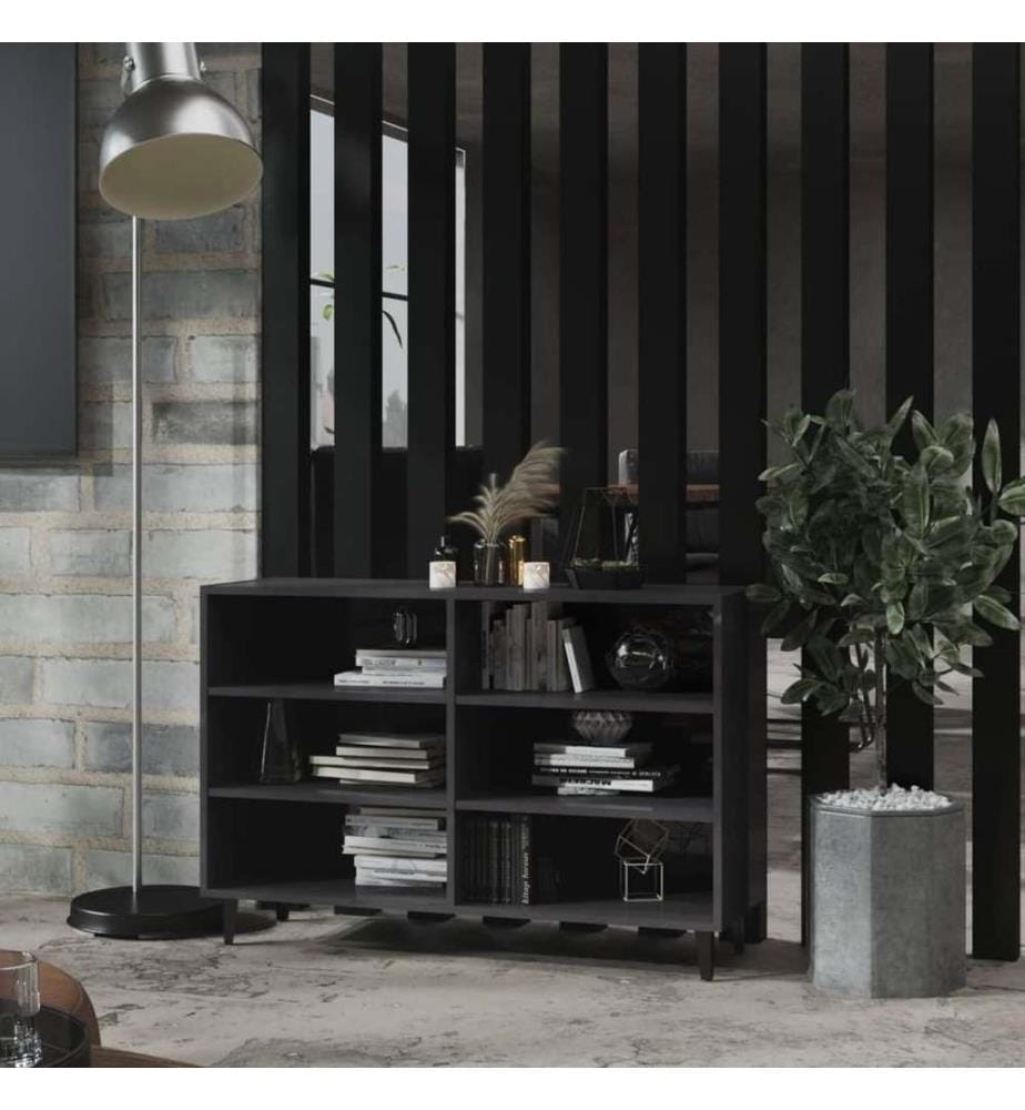 Sideboard Hochglanz-Grau 103,5x35x70 cm Holzwerkstoff