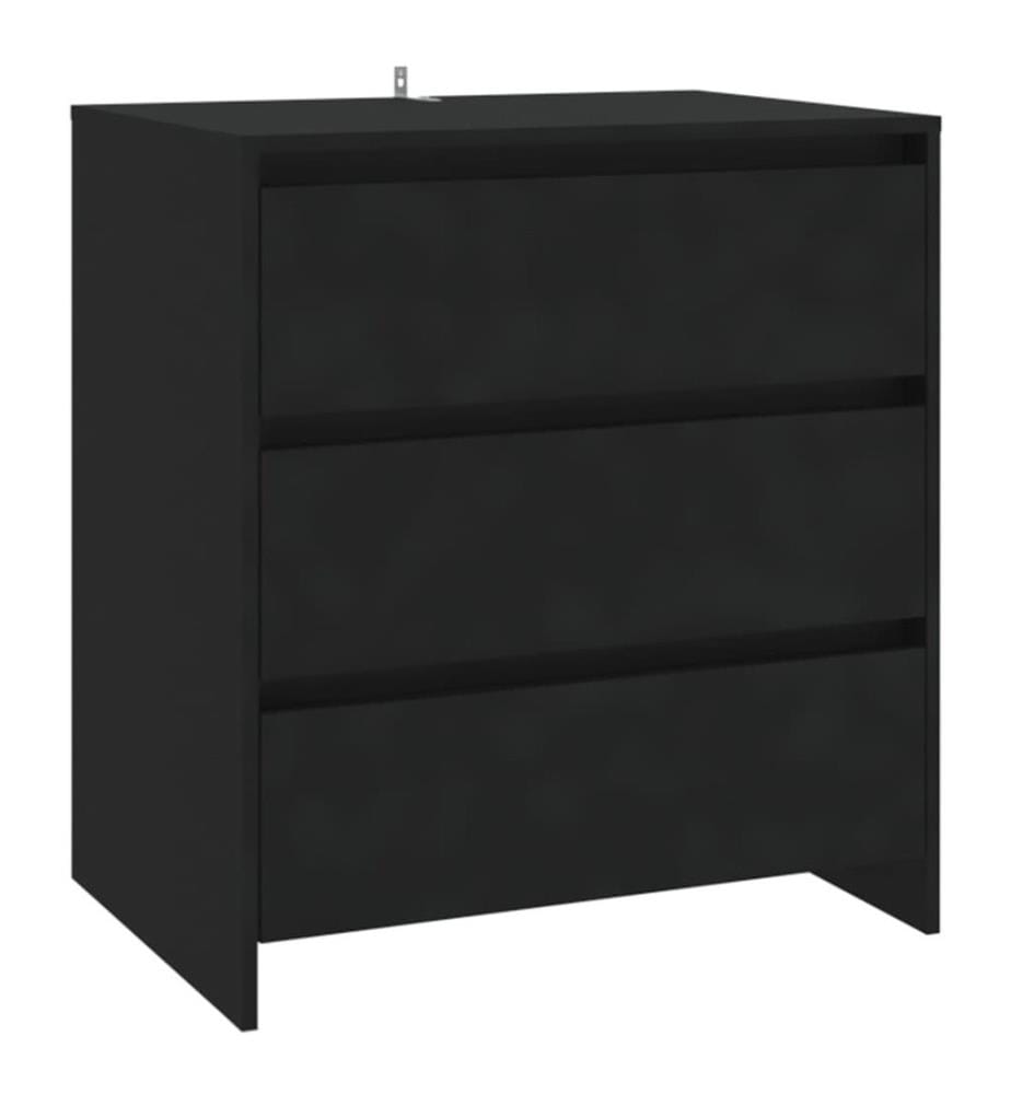 2-tlg. Sideboard Schwarz Holzwerkstoff