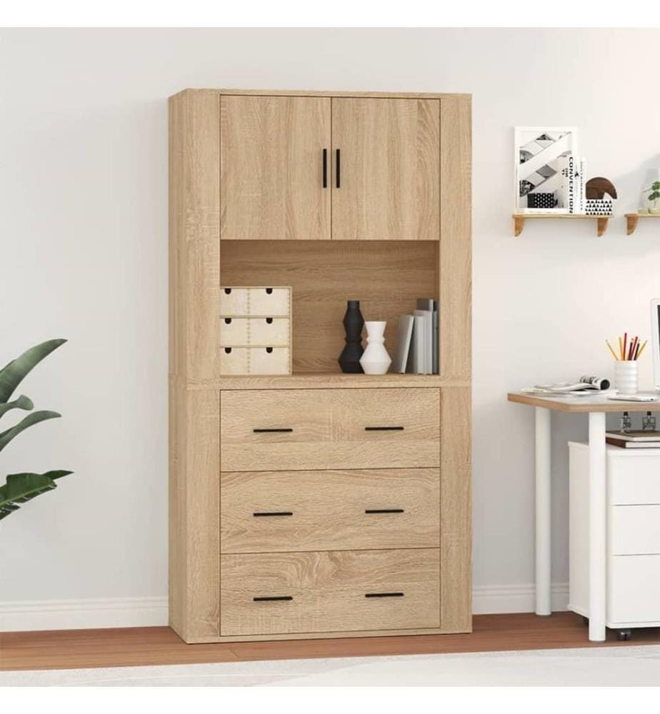 Highboard Sonoma-Eiche Holzwerkstoff