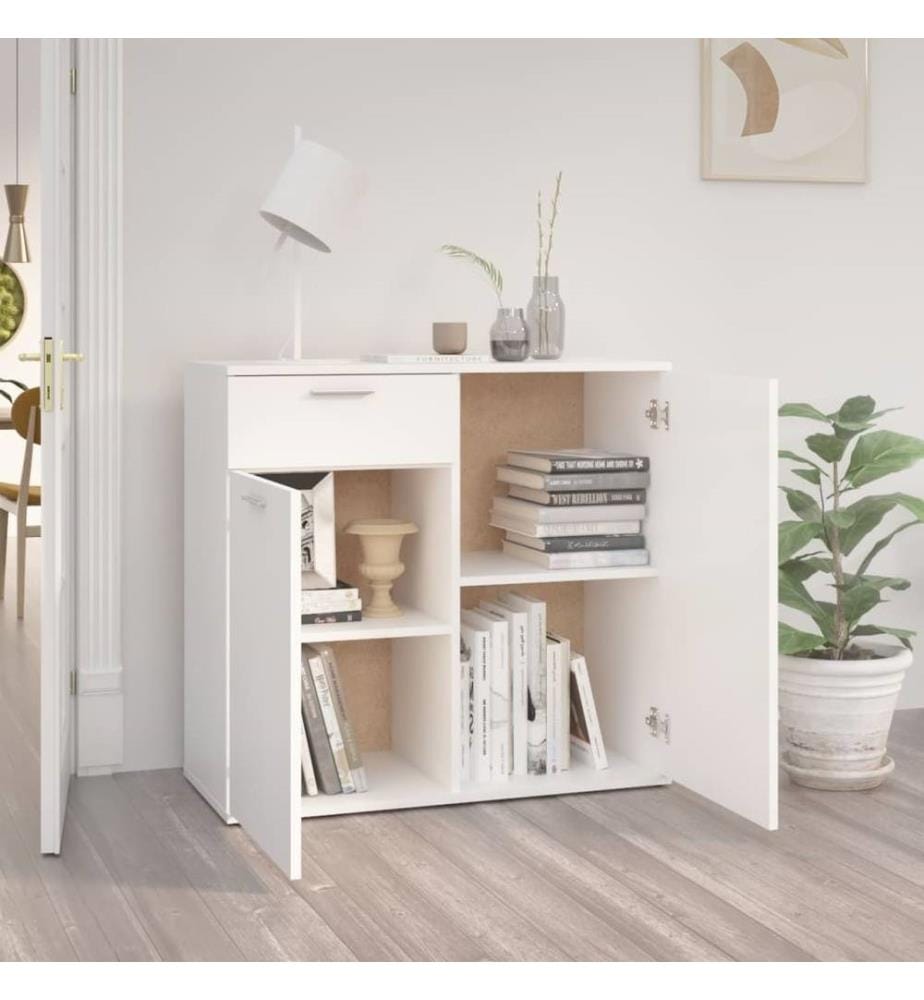 Sideboard Weiss 80x36x75 cm Holzwerkstoff