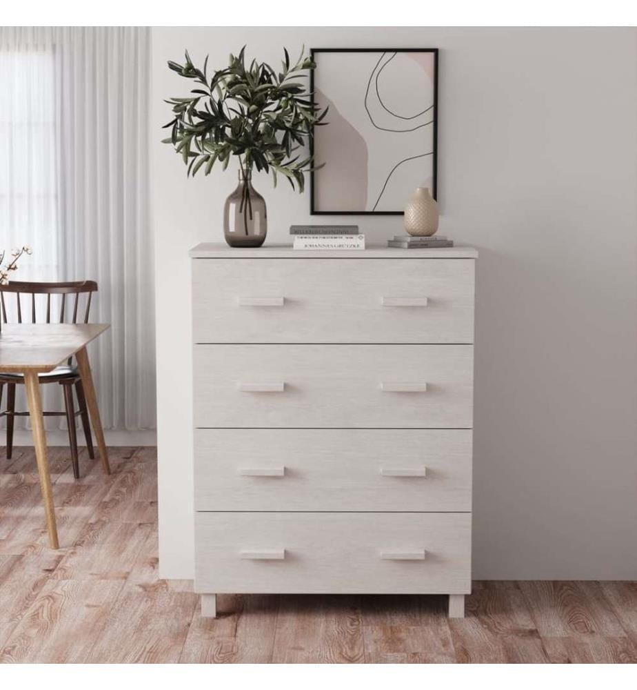 Sideboard HAMAR Weiss 79x40x103,5 cm Massivholz Kiefer
