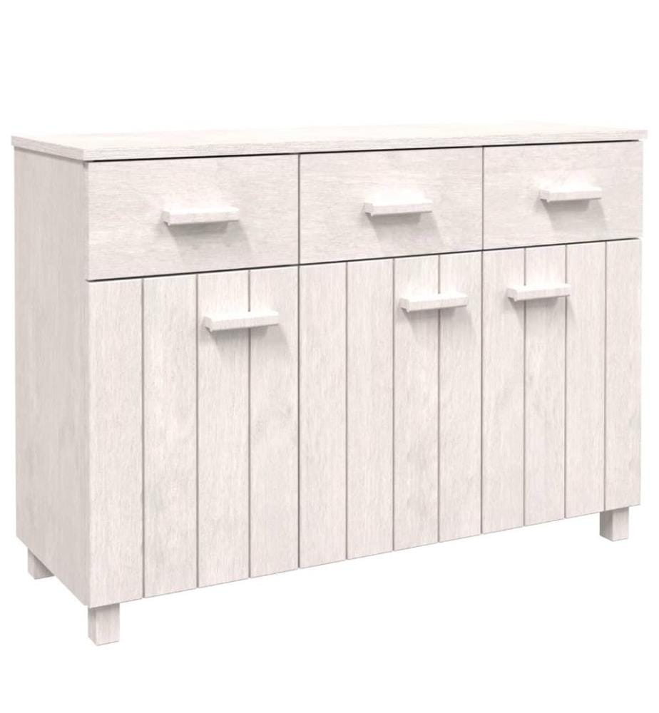 Buffet MOLDE Blanc 113x40x80 cm Bois massif de pin