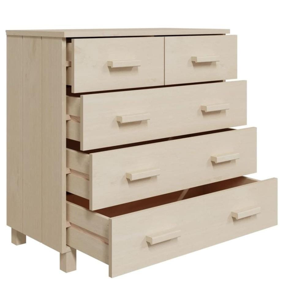 Sideboard HAMAR Honigbraun 79x40x80 cm Massivholz Kiefer