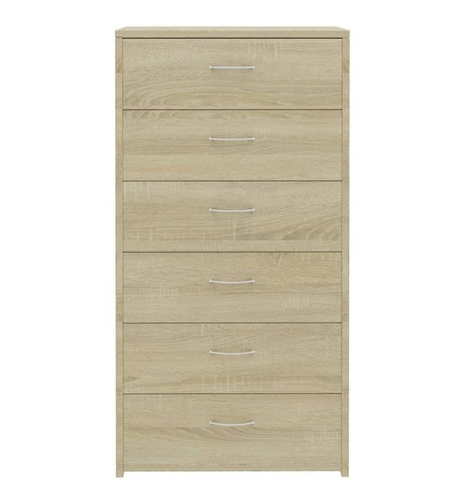 Sideboard 6 Schubladen Sonoma-Eiche 50x34x96 cm Holzwerkstoff