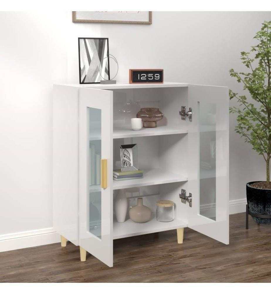 Sideboard Hochglanz-Weiss 69,5x34x90 cm Holzwerkstoff