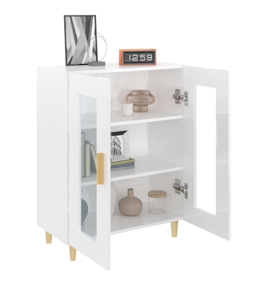 Sideboard Hochglanz-Weiss 69,5x34x90 cm Holzwerkstoff