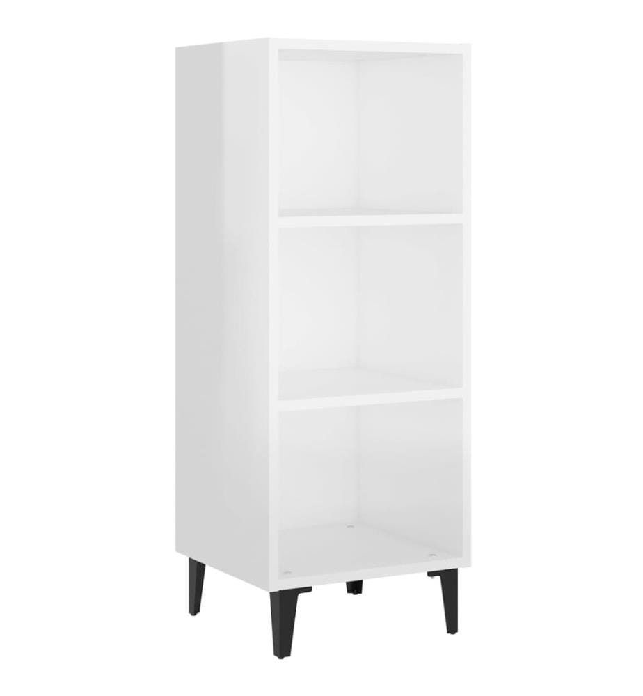 Sideboard Hochglanz-Weiss 34,5x32,5x90 cm Holzwerkstoff