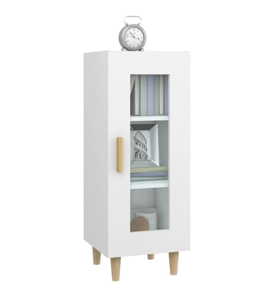 Sideboard Hochglanz-Weiss 34,5x34x90 cm Holzwerkstoff