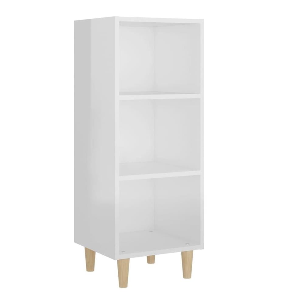 Sideboard Hochglanz-Weiss 34,5x32,5x90 cm Holzwerkstoff