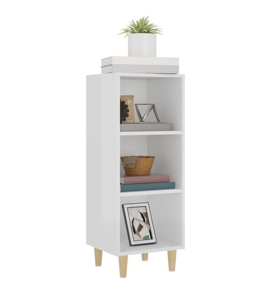 Sideboard Hochglanz-Weiss 34,5x32,5x90 cm Holzwerkstoff