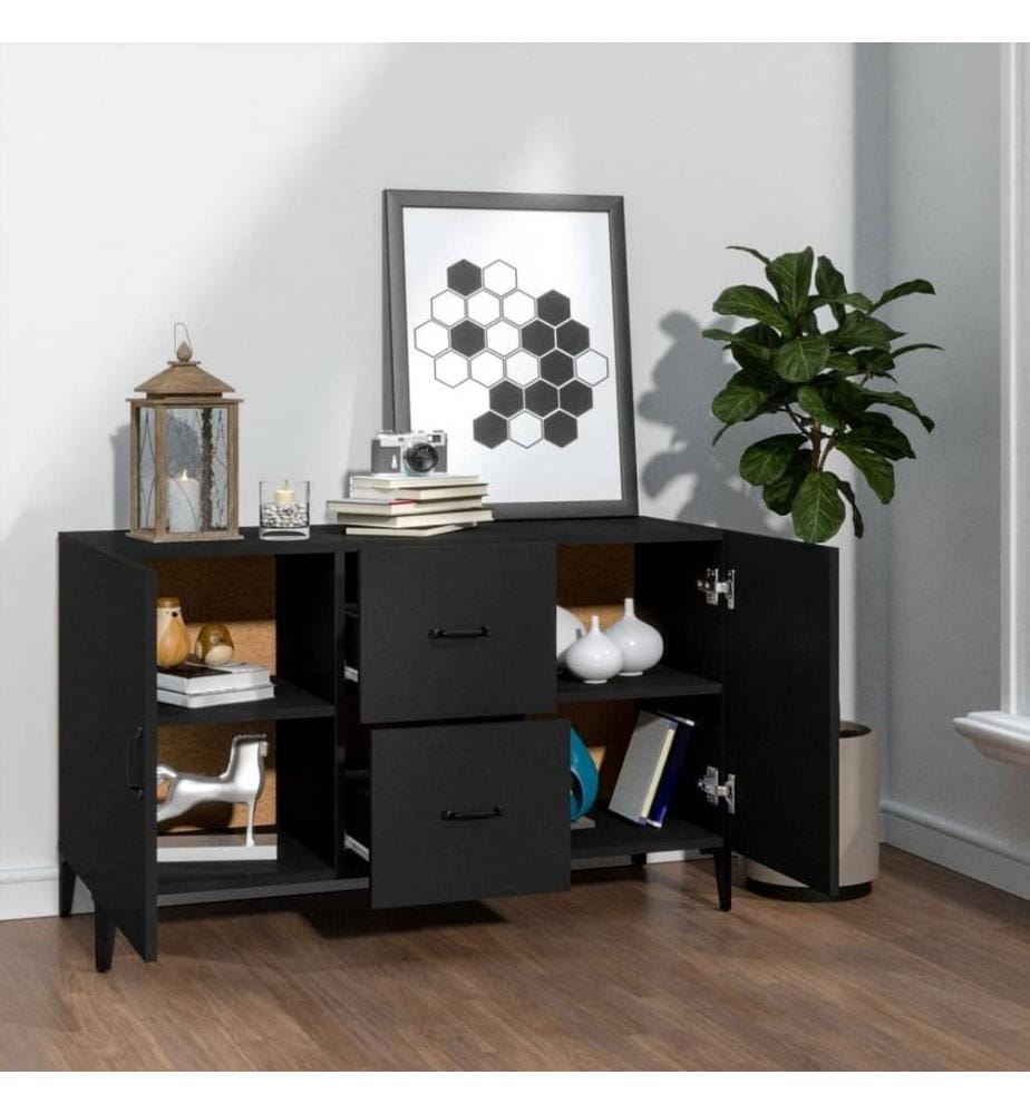 Sideboard Schwarz 100x36x60 cm Holzwerkstoff