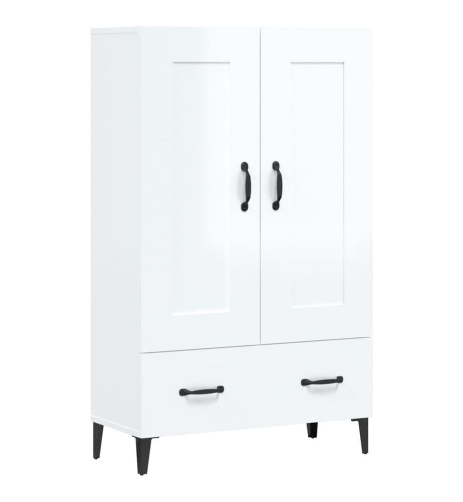 Highboard Hochglanz-Weiss 70x31x115 cm Holzwerkstoff