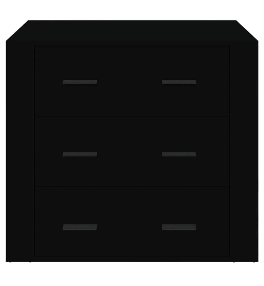 Sideboard Schwarz 80x33x70 cm Holzwerkstoff