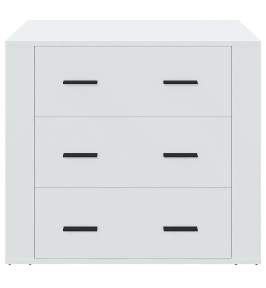 Sideboard Weiss 80x33x70 cm Holzwerkstoff
