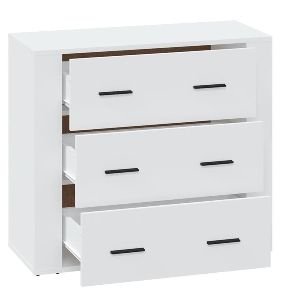Sideboard Weiss 80x33x70 cm Holzwerkstoff