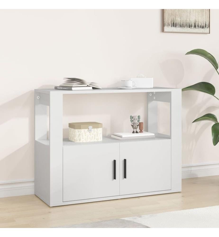 Sideboard Weiss 80x30x60 cm Holzwerkstoff