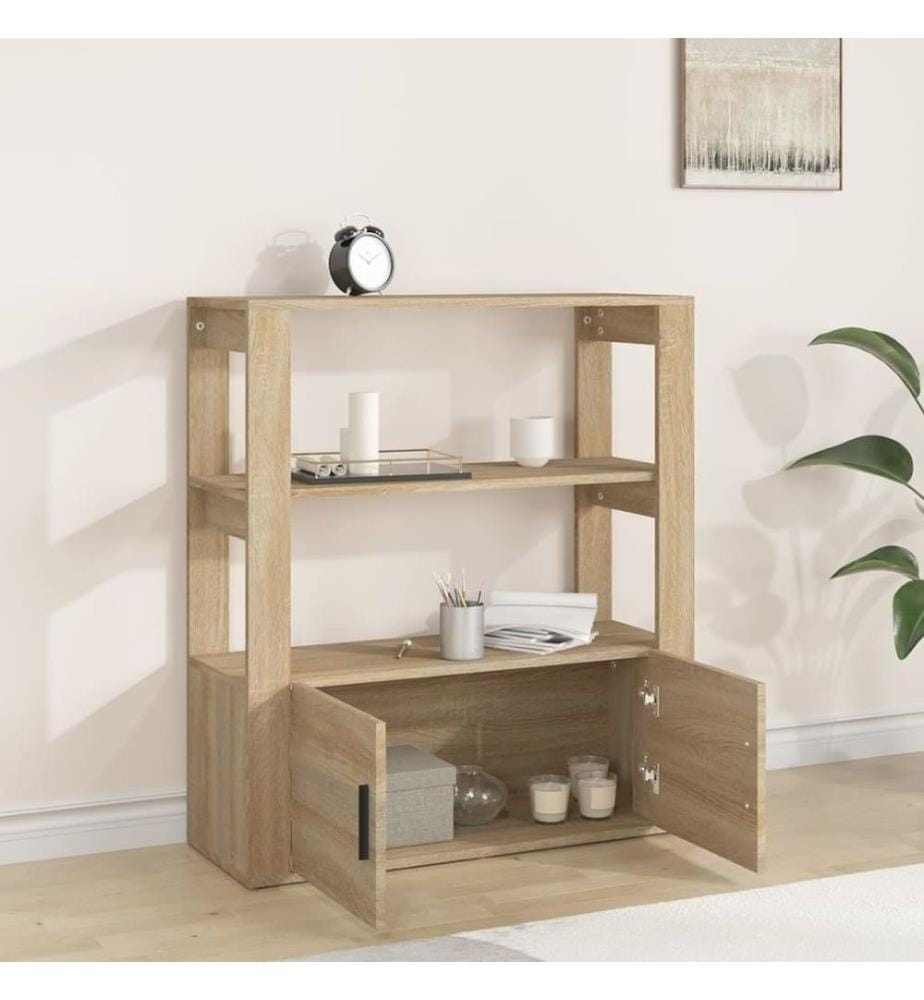 Sideboard Sonoma-Eiche 80x30x90 cm Holzwerkstoff