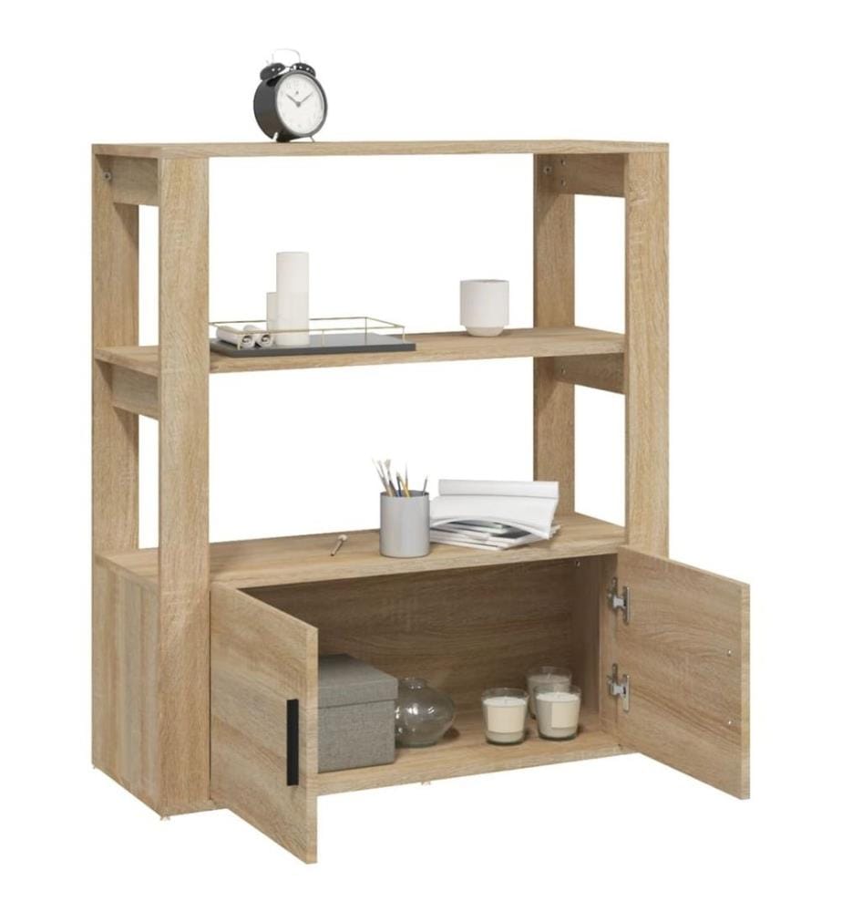 Sideboard Sonoma-Eiche 80x30x90 cm Holzwerkstoff