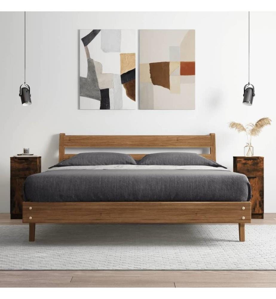 Sideboard Räuchereiche 30x30x70 cm Holzwerkstoff