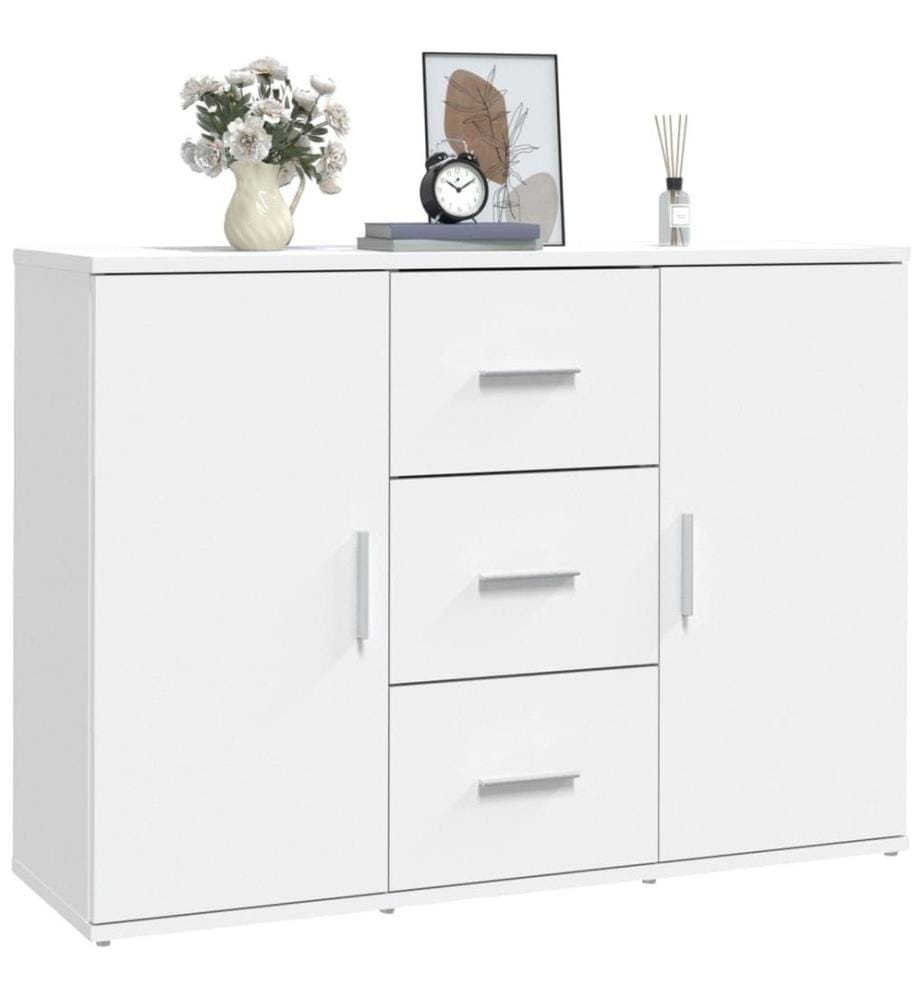 Sideboard Weiss 91x29,5x65 cm Holzwerkstoff