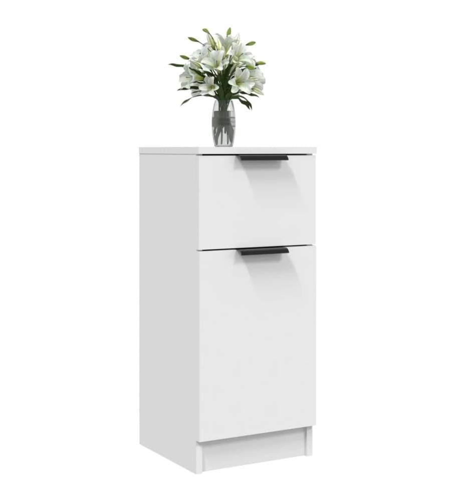 Buffets 2 pcs Blanc 30x30x70 cm Bois d'ingénierie
