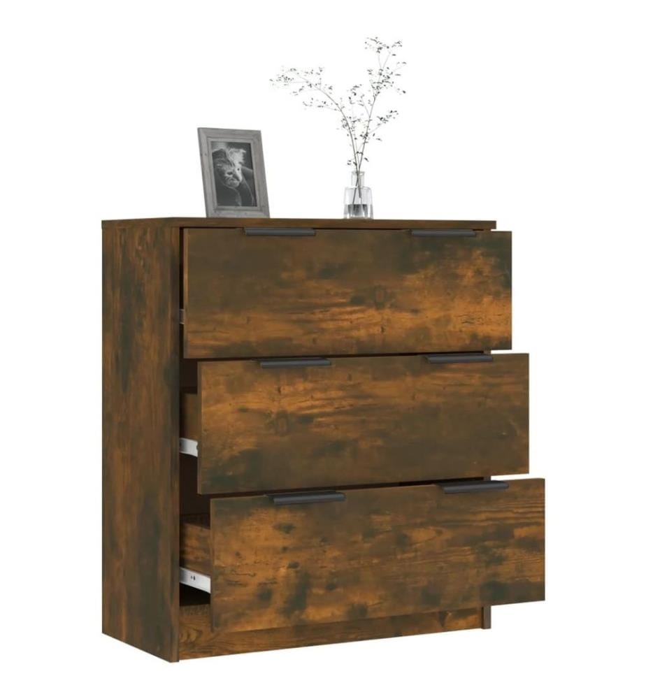 Buffet Chêne fumé 60x30x70 cm Bois d'ingénierie