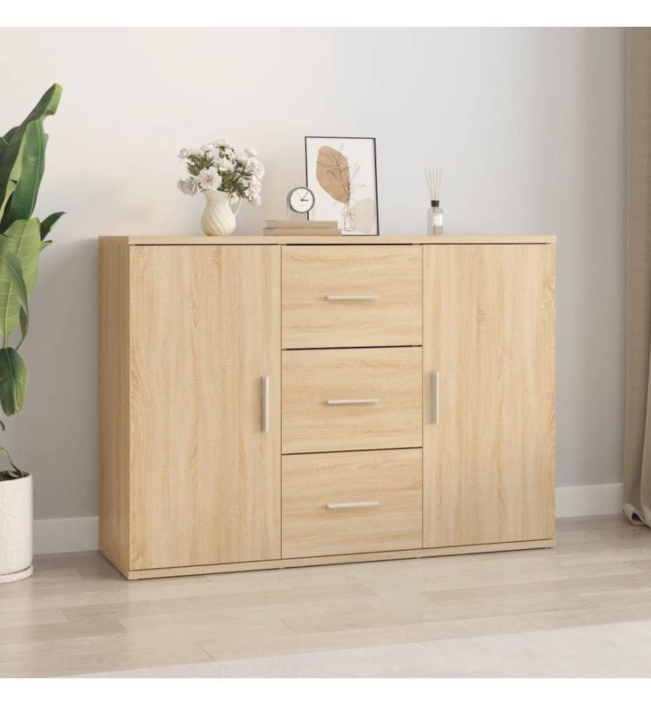 Sideboard Sonoma-Eiche 91x29,5x65 cm Holzwerkstoff