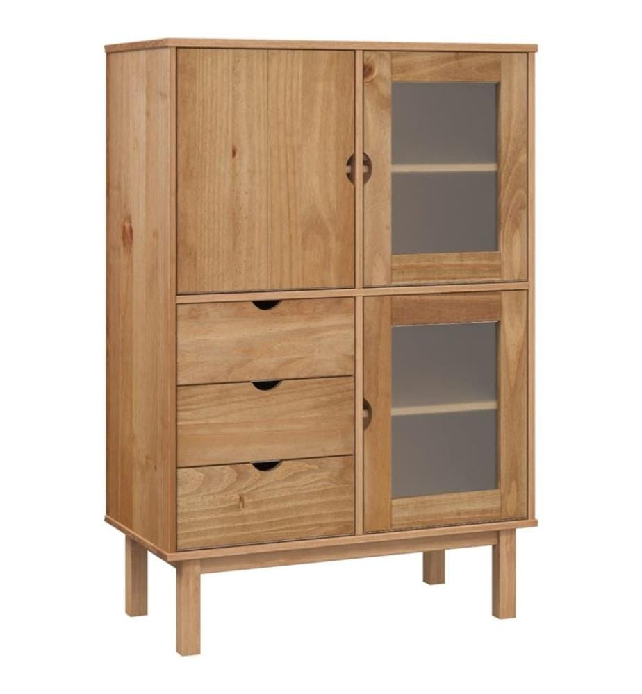 Buffet haut OTTA 85x43x125 cm Bois massif de pin