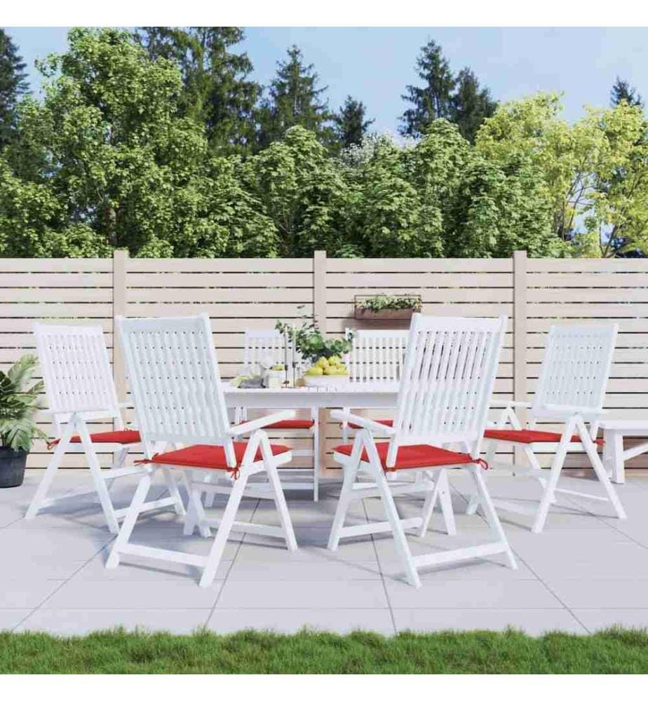 Gartenstuhl-Kissen 6 Stk. Rot 40x40x3 cm Oxford-Gewebe