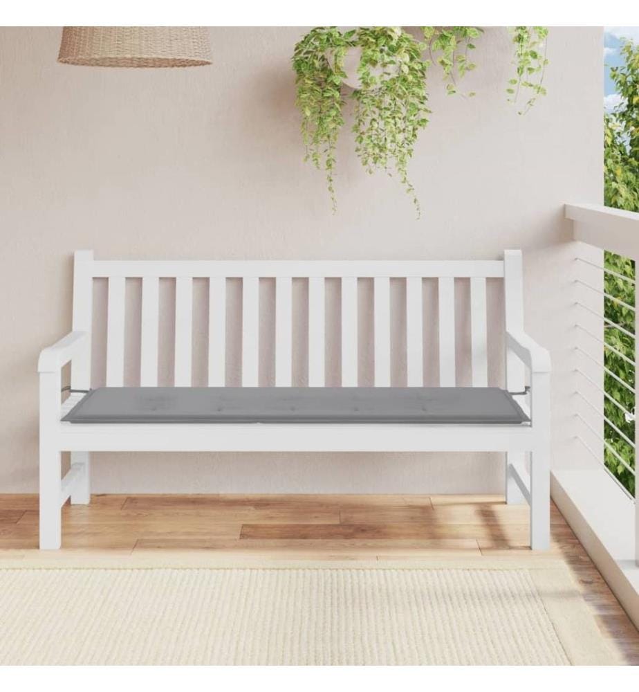 Gartenbank-Auflage Grau 150x50x3 cm Oxford-Gewebe