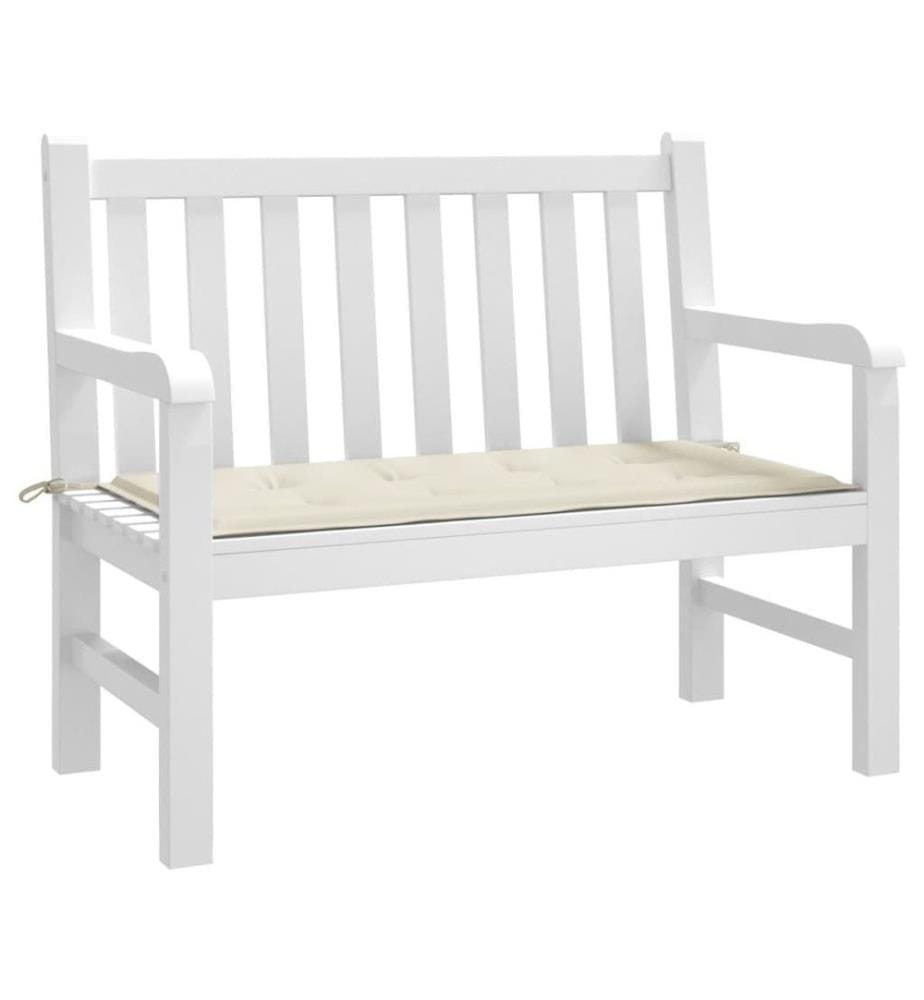Coussin de banc de jardin crème 120x50x3 cm tissu oxford