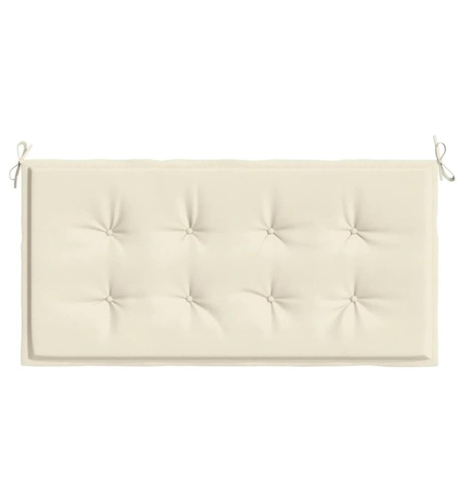 Coussin de banc de jardin crème 120x50x3 cm tissu oxford