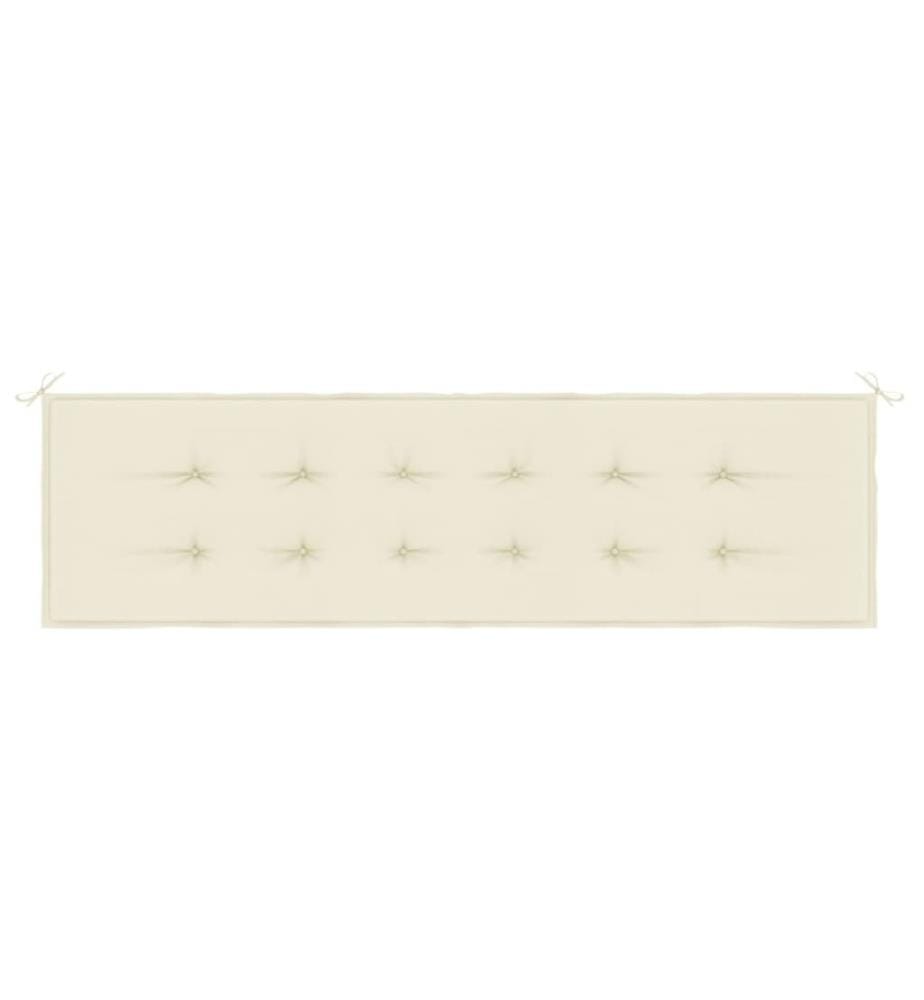 Gartenbank-Auflage Creme 180x50x3 cm Oxford-Gewebe