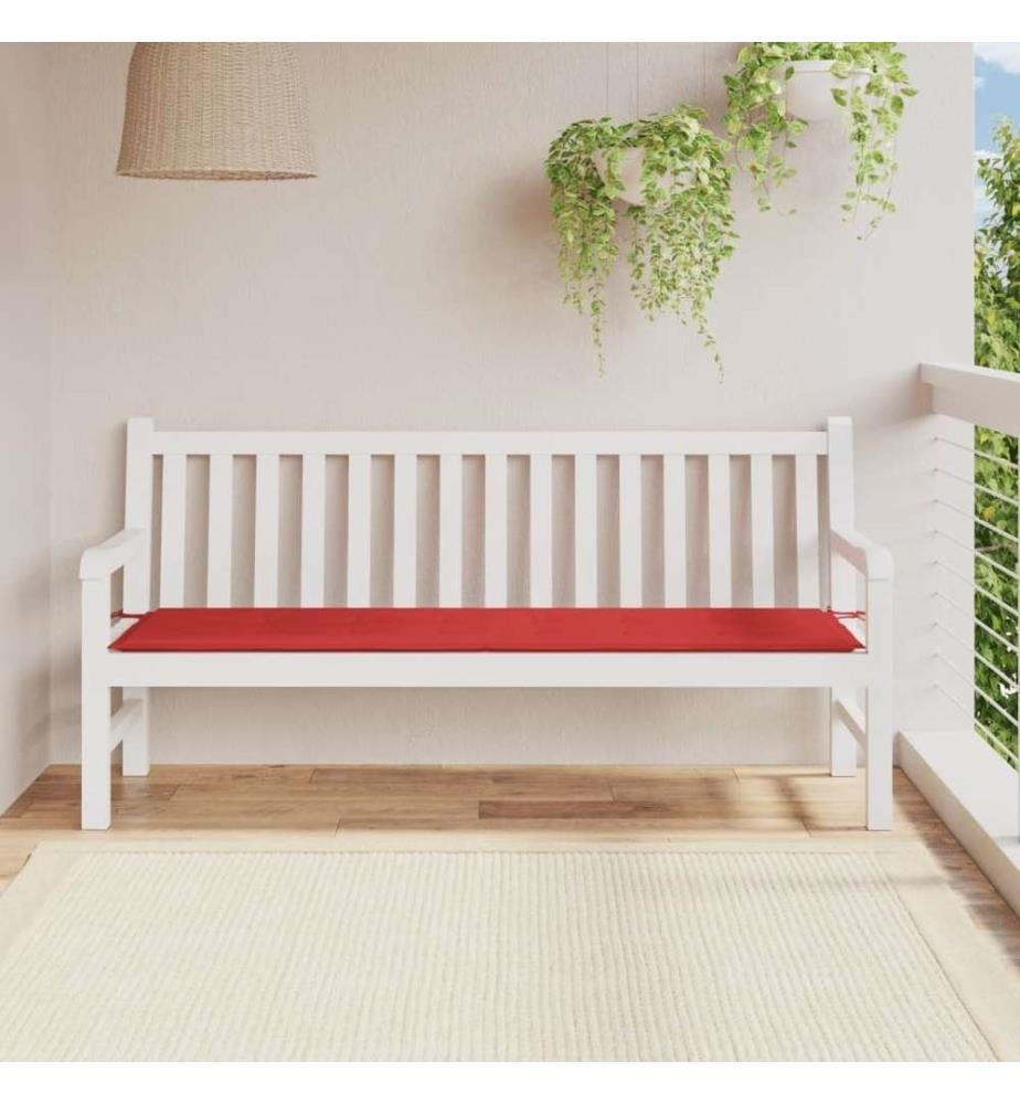 Gartenbank-Auflage Rot 180x50x3 cm Oxford-Gewebe