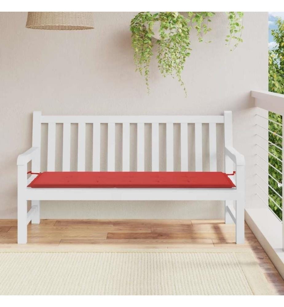 Gartenbank-Auflage Rot 150x50x3 cm Oxford-Gewebe