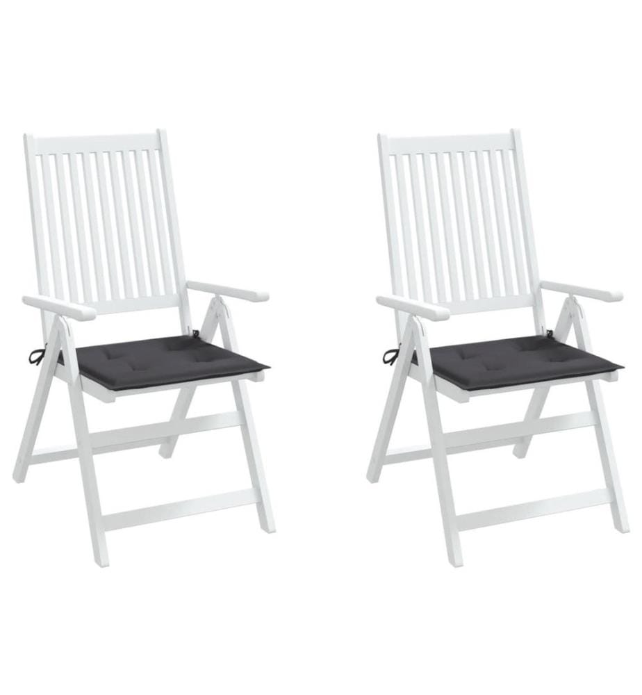 Gartenstuhl-Kissen 2 Stk. Anthrazit 50x50x3 cm Oxford-Gewebe