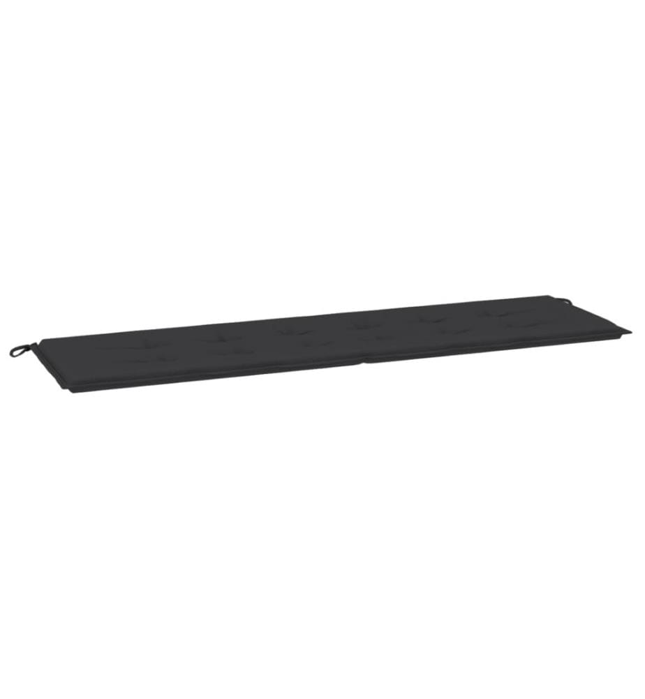 Gartenbank-Auflage Schwarz 180x50x3 cm Oxford-Gewebe