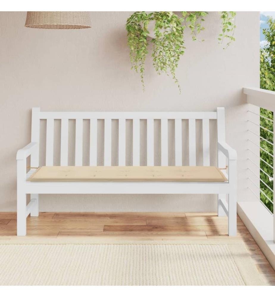 Gartenbank-Auflage Beige 150x50x3 cm Oxford-Gewebe