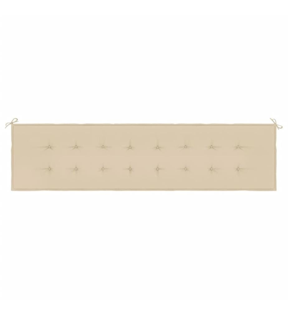 Gartenbank-Auflage Beige 150x50x3 cm Oxford-Gewebe