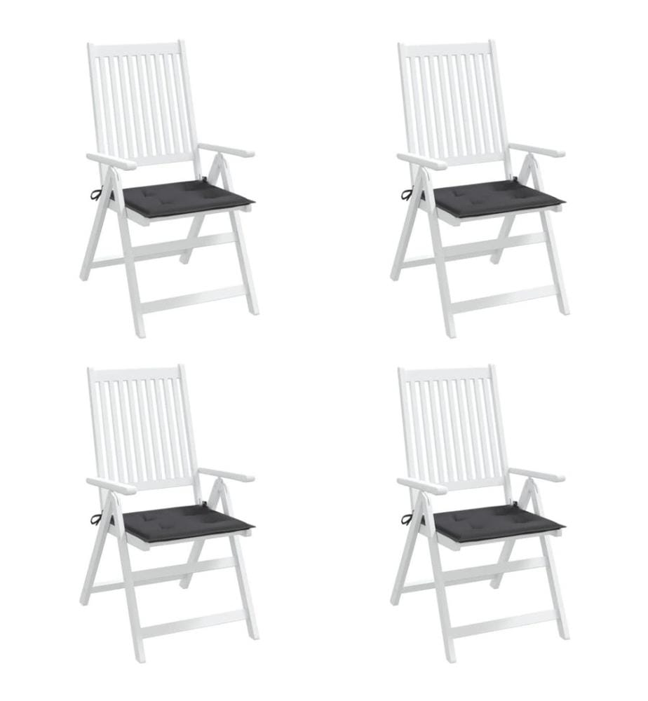 Gartenstuhl-Kissen 4 Stk. Anthrazit 40x40x3 cm Oxford-Gewebe