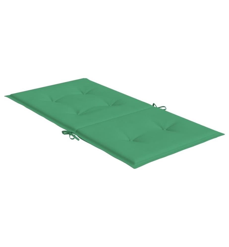 Coussins de chaise de jardin à dossier bas lot de 2 vert
