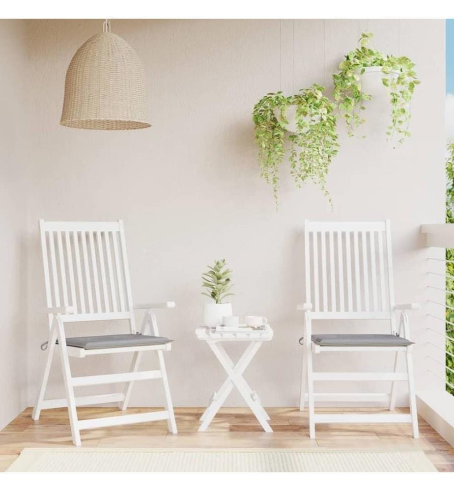 Coussins de chaise de jardin 2 pcs gris 50x50x3 cm tissu oxford