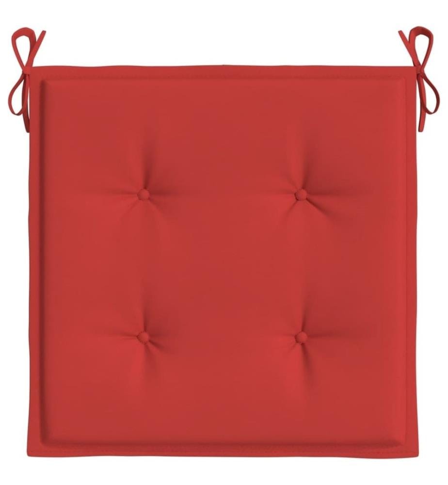 Gartenstuhl-Kissen 4 Stk. Rot 40x40x3 cm Oxford-Gewebe