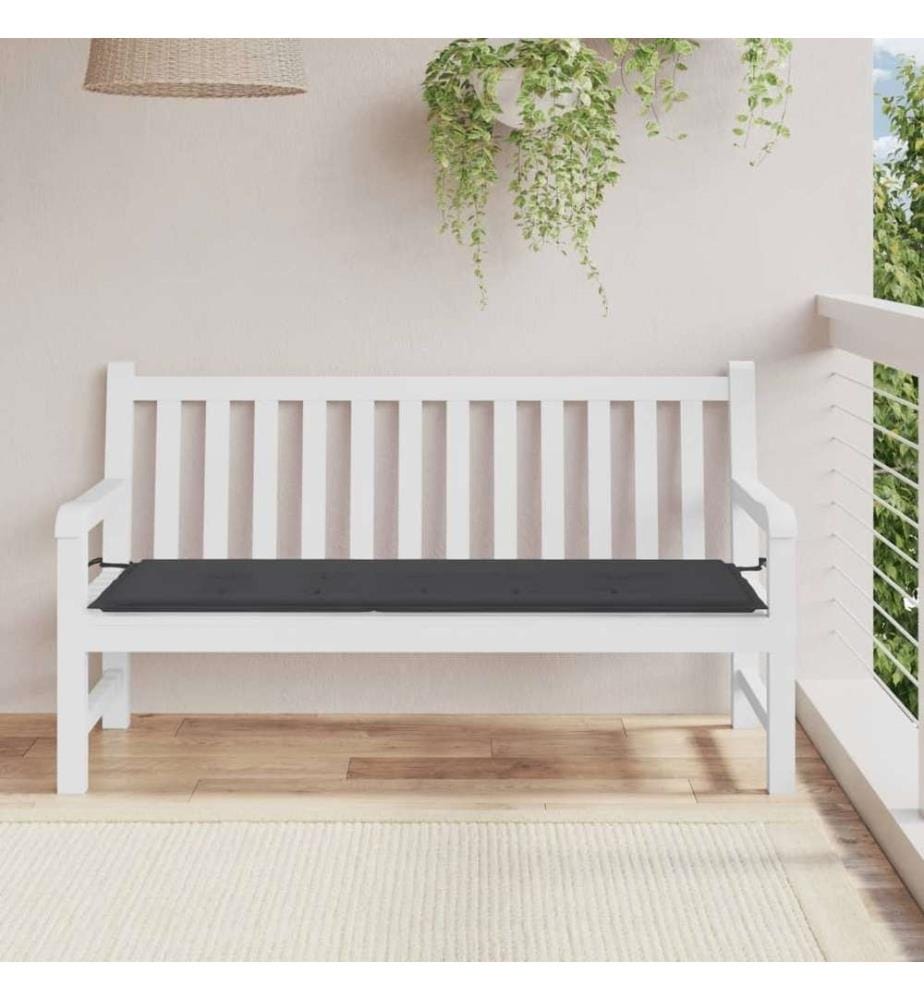 Gartenbank-Auflage Schwarz 150x50x3 cm Oxford-Gewebe