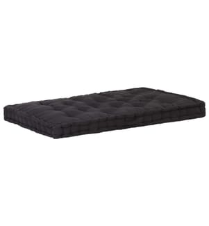 Palettenkissen Baumwolle 120×80×10 cm Schwarz