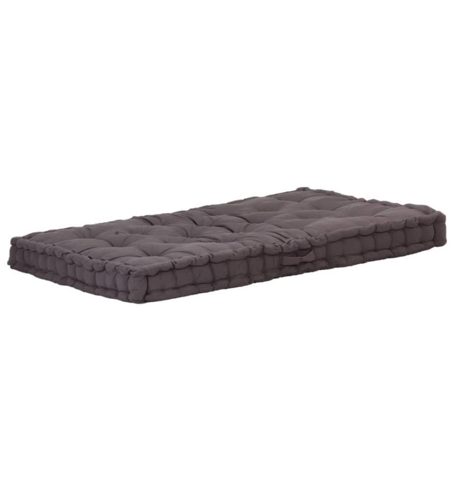 Palettenkissen Baumwolle 120×80×10 cm Anthrazit